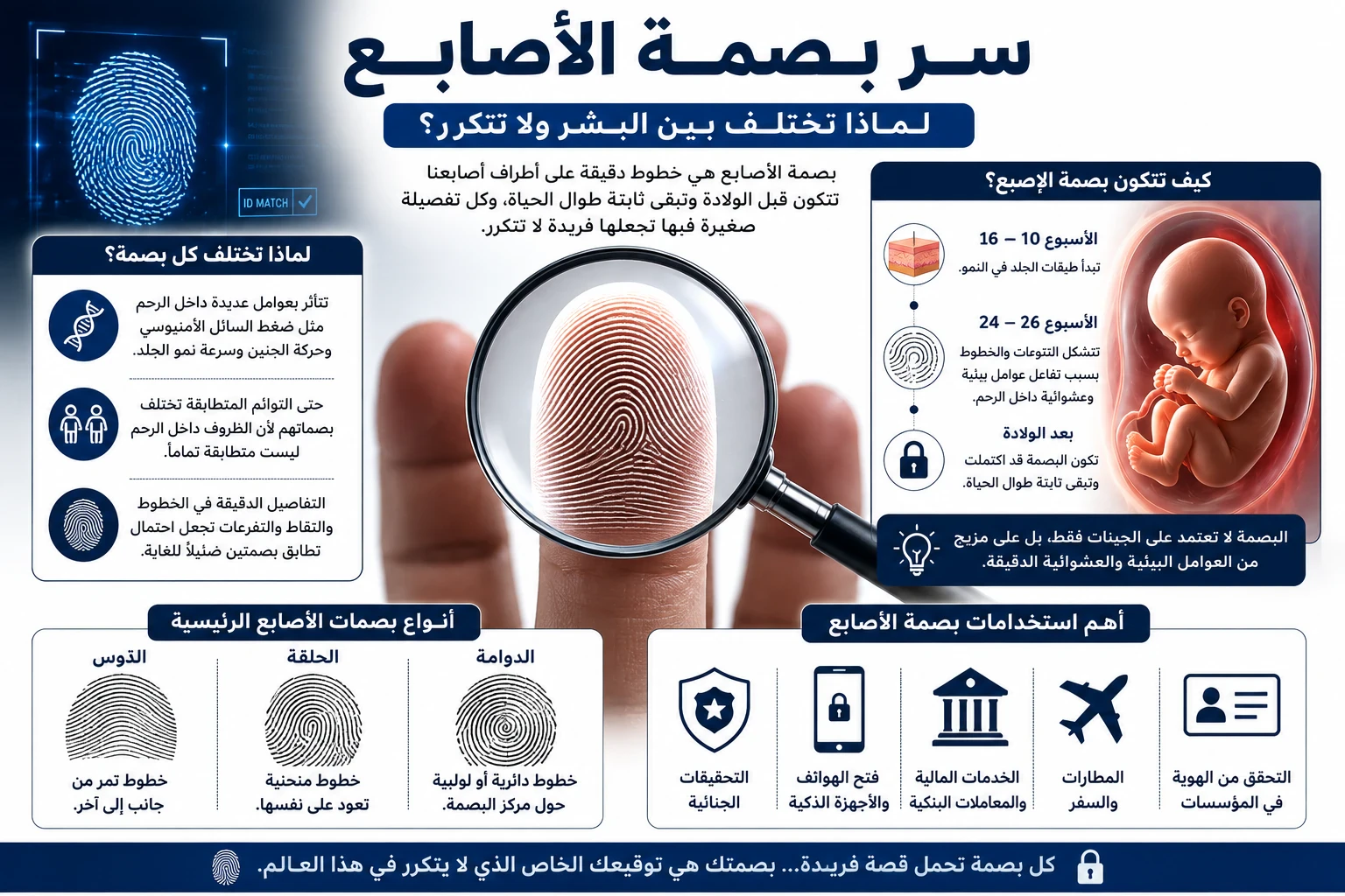 image about لماذا تختلف بصمة الأصابع بين البشر؟ وهل يمكن أن تتكرر يومًا ما؟