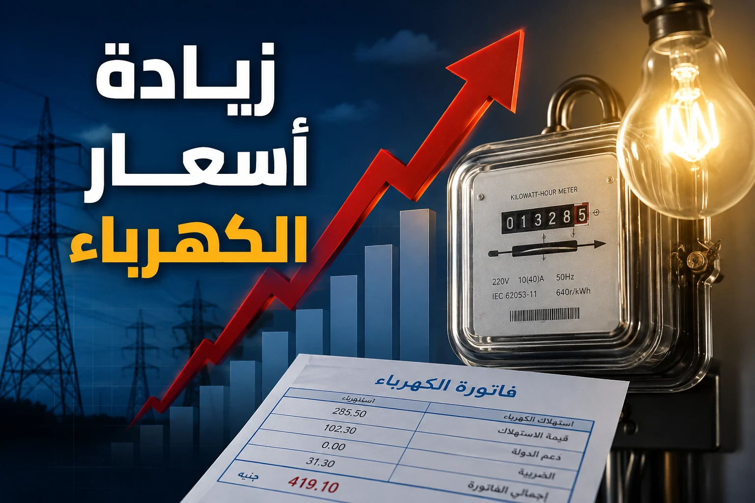 image about دليل شامل عن زيادة أسعار الكهرباء: الأسباب، شرائح الاستهلاك، وطرق ترشيد الفاتورة