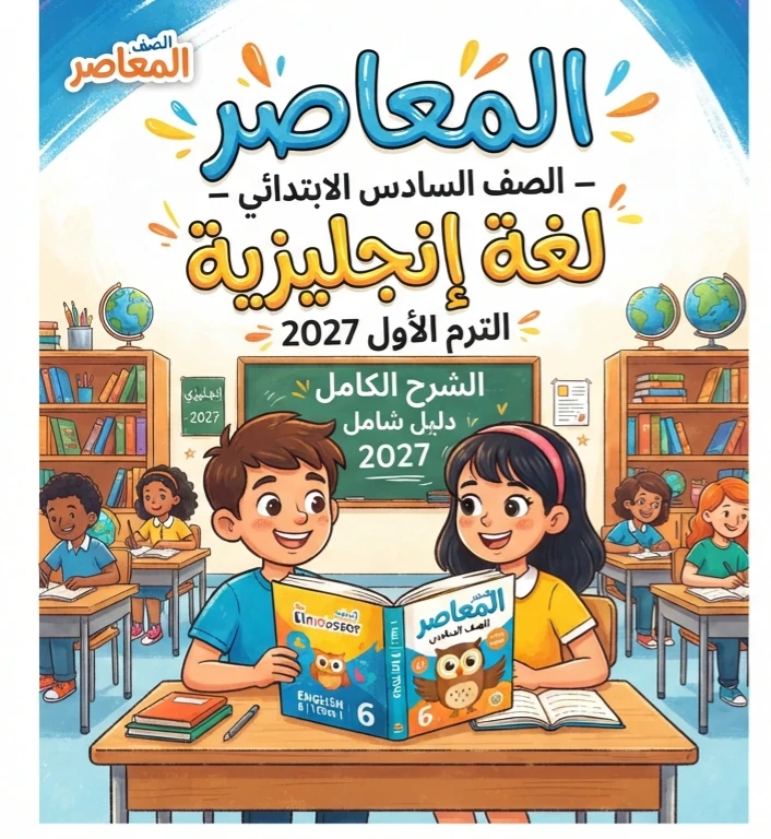 image about 📥 تحميل كتاب المعاصر Elmoasser في اللغة الإنجليزية للصف السادس الابتدائي الترم الأول 2027 (كتاب الشرح) | أحدث إصدار ودليل شامل لمحتوى الكتاب