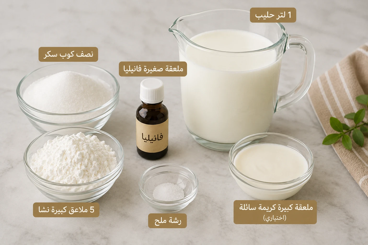image about طريقة عمل مهلبية الفانيليا الاصلية في المنزل