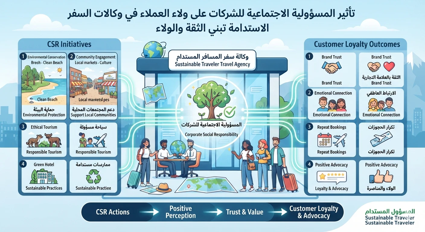 image about تأثير المسؤولية الاجتماعية للشركات على ولاء العملاء في وكالات السفر