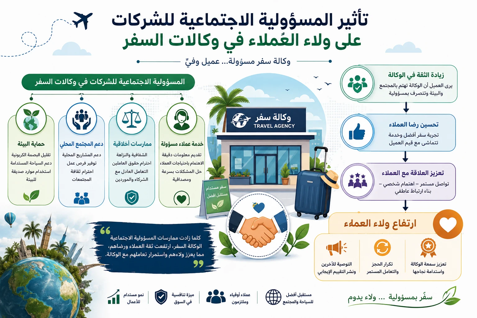 image about تأثير المسؤولية الاجتماعية للشركات على ولاء العملاء في وكالات السفر