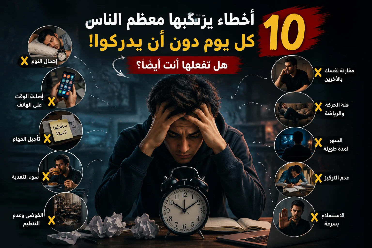 image about 🔥 هل ترتكب هذه الأخطاء يوميًا؟ اكتشف 10 عادات قد تعيق نجاحك