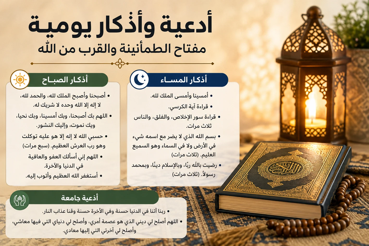image about أدعية وأذكار يومية.. مفتاح الطمأنينة والقرب من الله