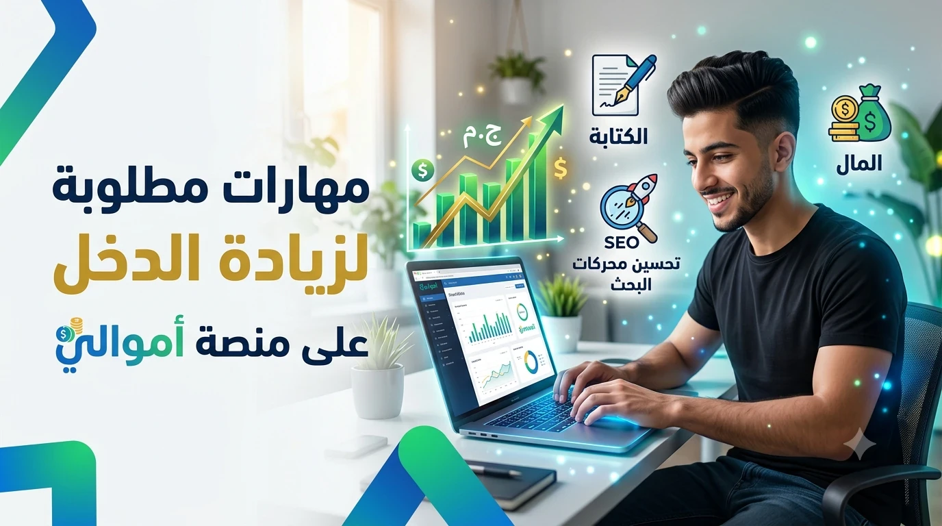 image about مهارات مطلوبة لزيادة الدخل و الربح على منصة أموالي