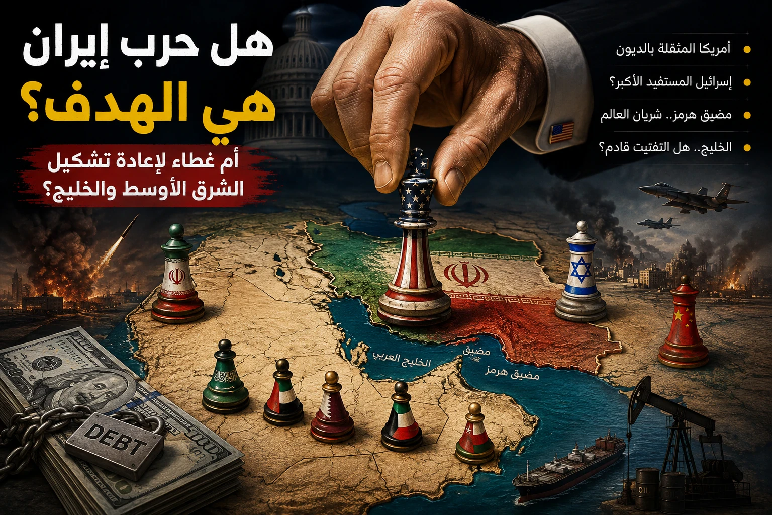 image about هل  إيران هي الهدف؟.. أمريكا المديونة والشرق الأوسط الذي يُعاد تشكيله