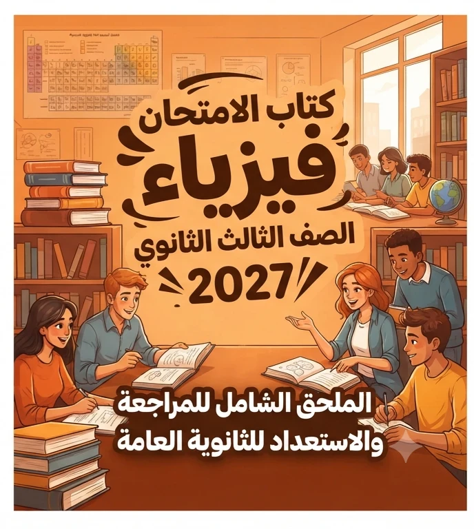 image about 📝 تحميل ملحق كتاب الامتحان فيزياء الصف الثالث الثانوي 2027 PDF | أحدث إصدار للمراجعة النهائية والاستعداد للثانوية العامة
