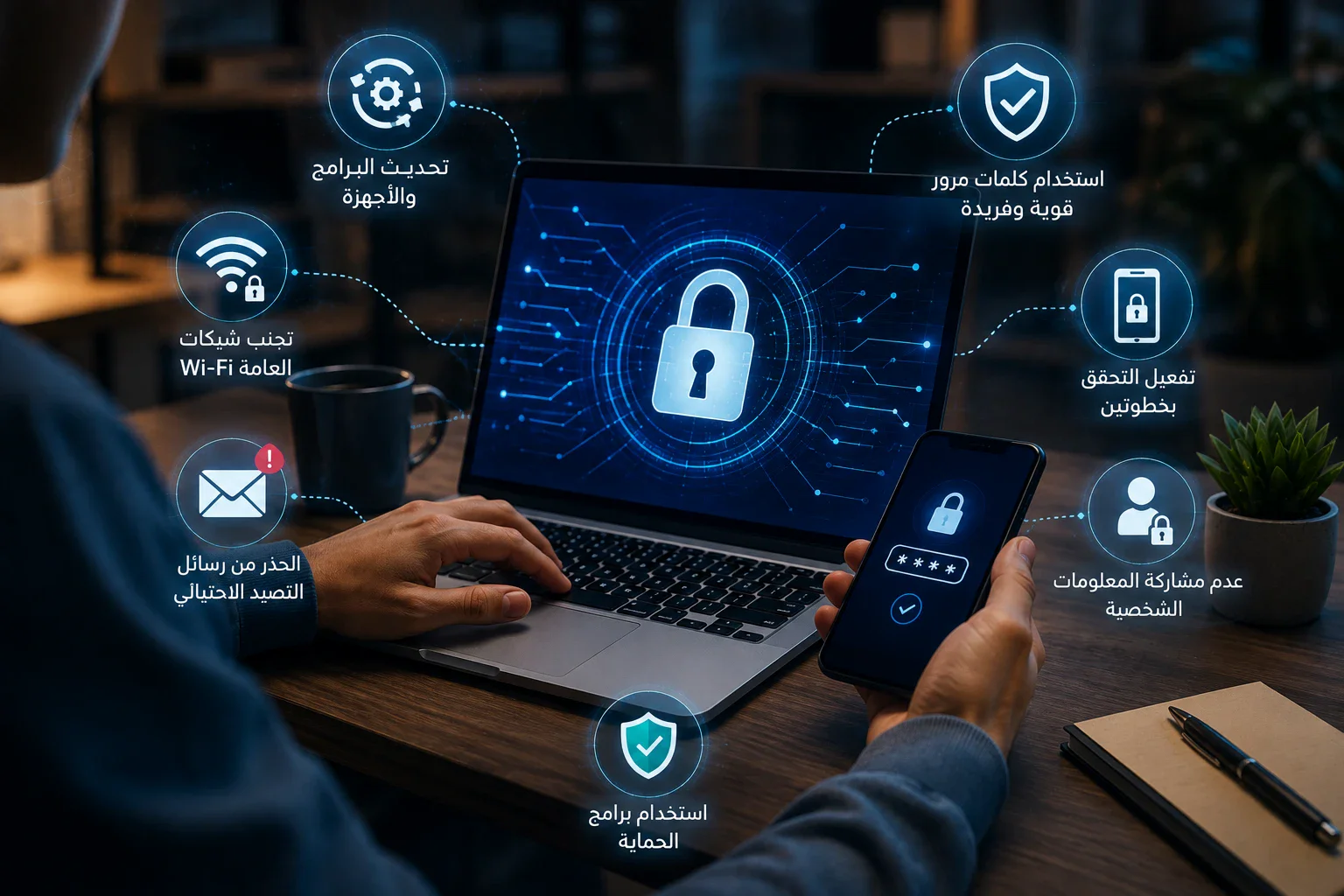 image about كيف تحمي بياناتك الشخصية على الإنترنت؟ 10 خطوات بسيطة تمنع اختراق حساباتك