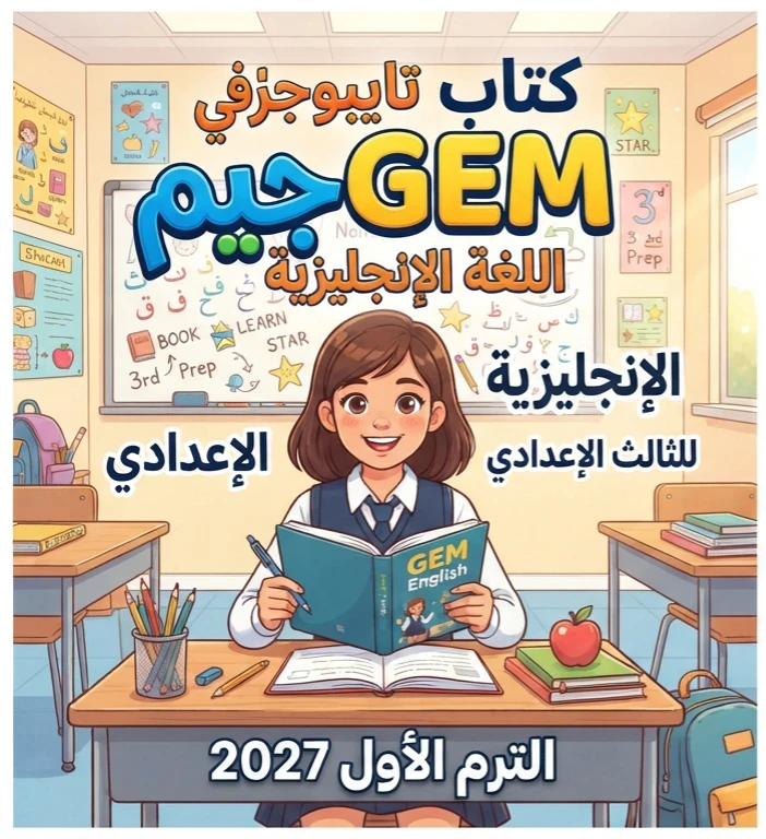image about 📥 تحميل كتاب GEM جيم لغة إنجليزية للصف الثالث الإعدادي الترم الأول 2027 PDF | أحدث نسخة بجودة عالية ورابط مباشر