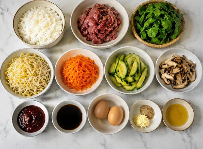 image about  وصفة البيبيمباب الكوري.. طبق كوري سهل ولذيذ يمكنك تحضيره في المنزل///Bibimbap (Korean Mixed Rice Bowl)