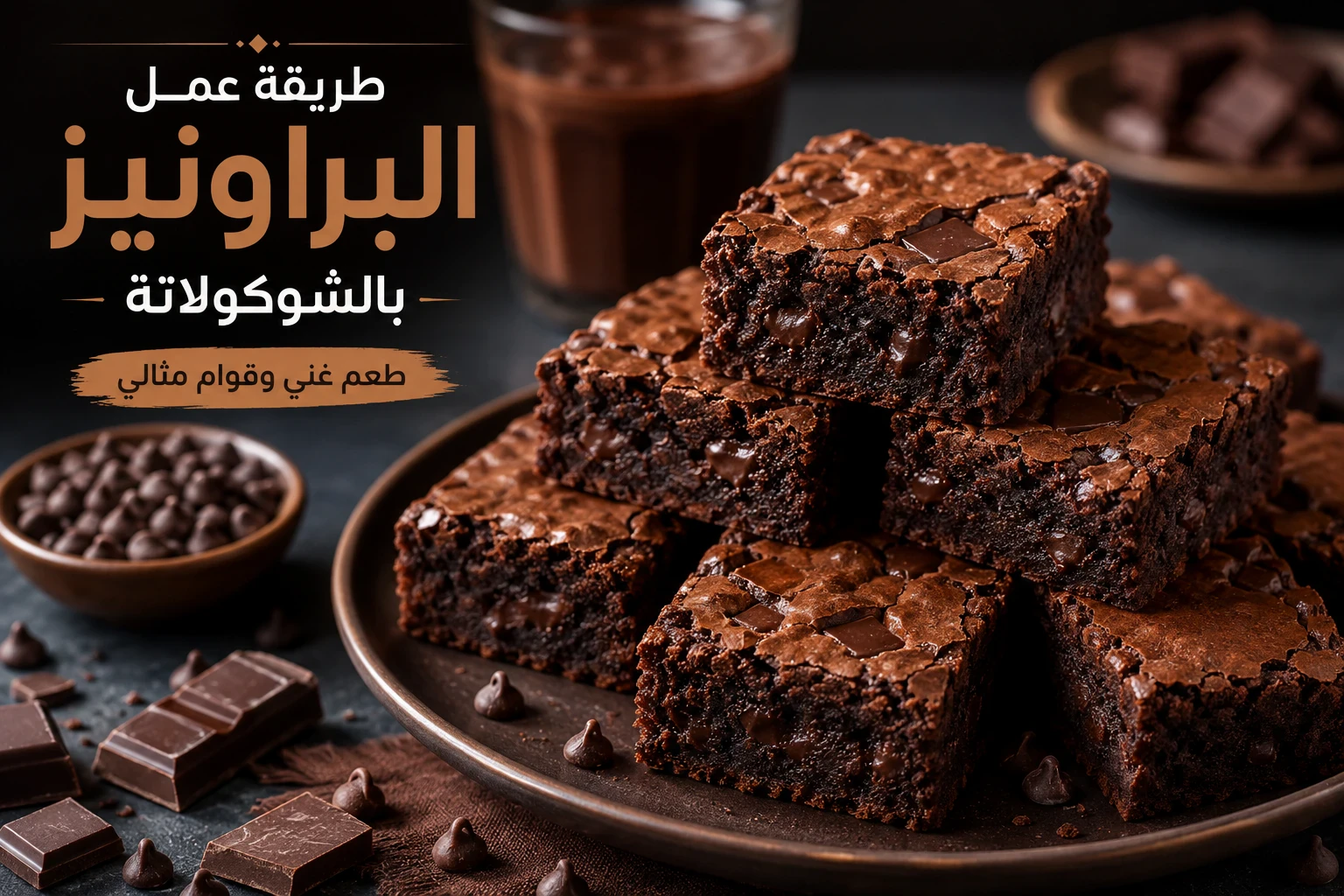 image about طريقة عمل البراونيز بالشوكولاتة في المنزل