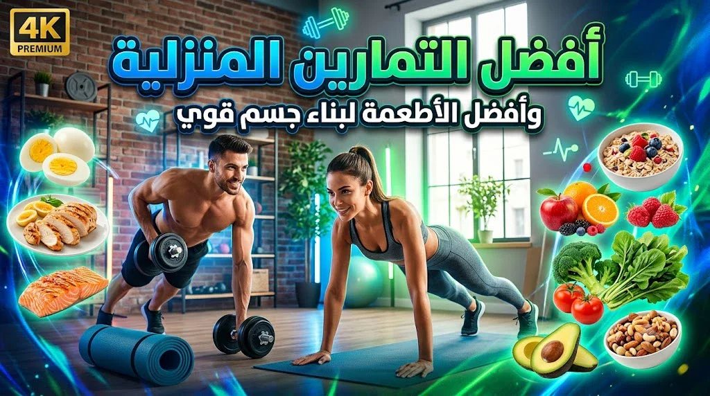 image about أفضل التمارين المنزلية والأطعمة المفيدة: دليلك الشامل لبناء جسم قوي وصحة أفضل