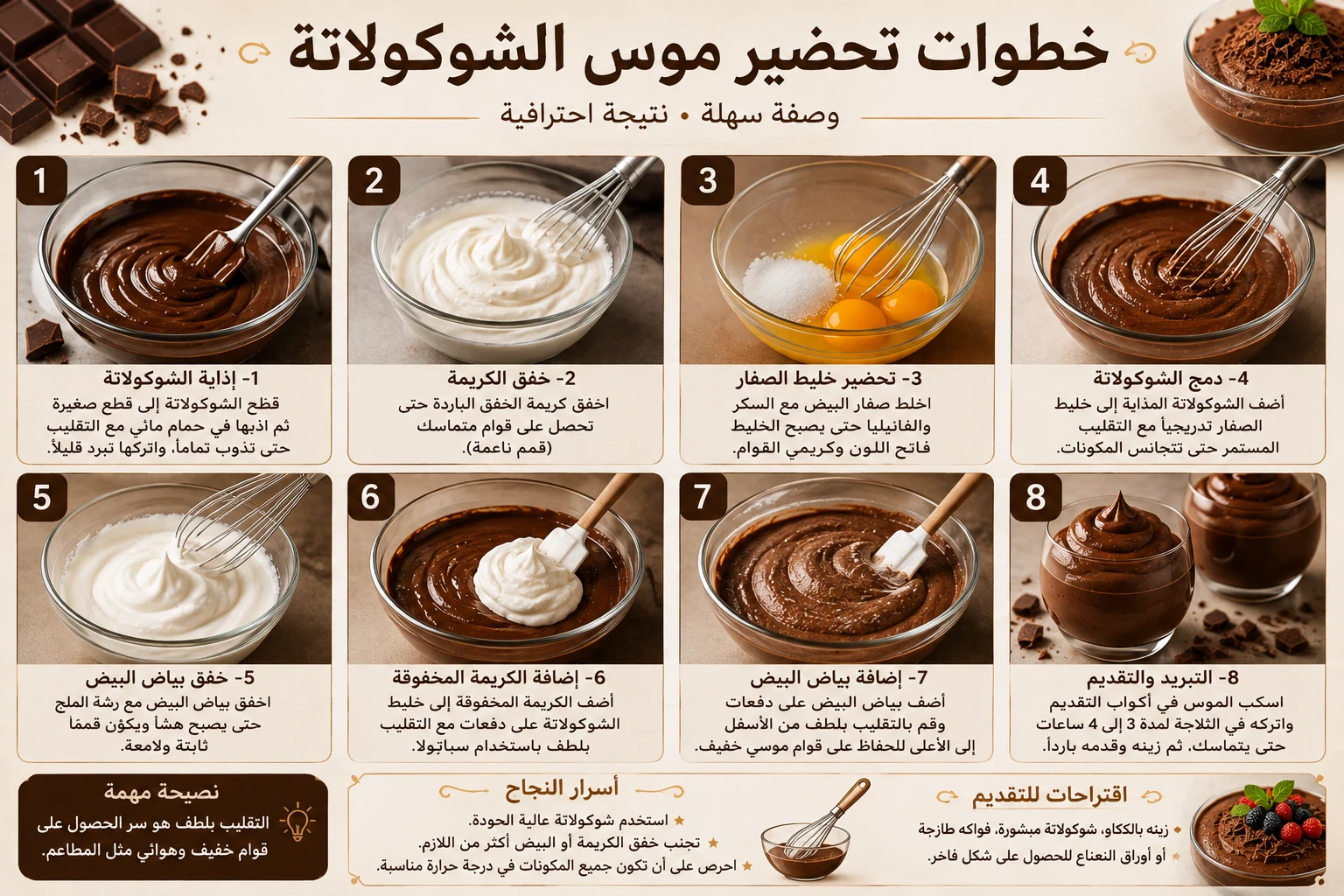 image about طريقة عمل موس الشوكولاتة في المنزل