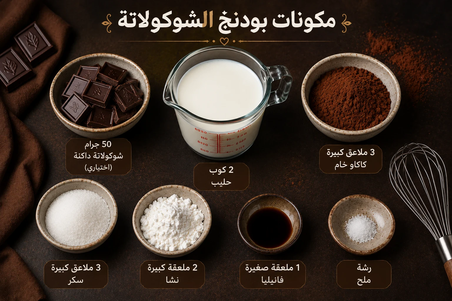 image about طريقة عمل بودنج الشوكولاتة في المنزل