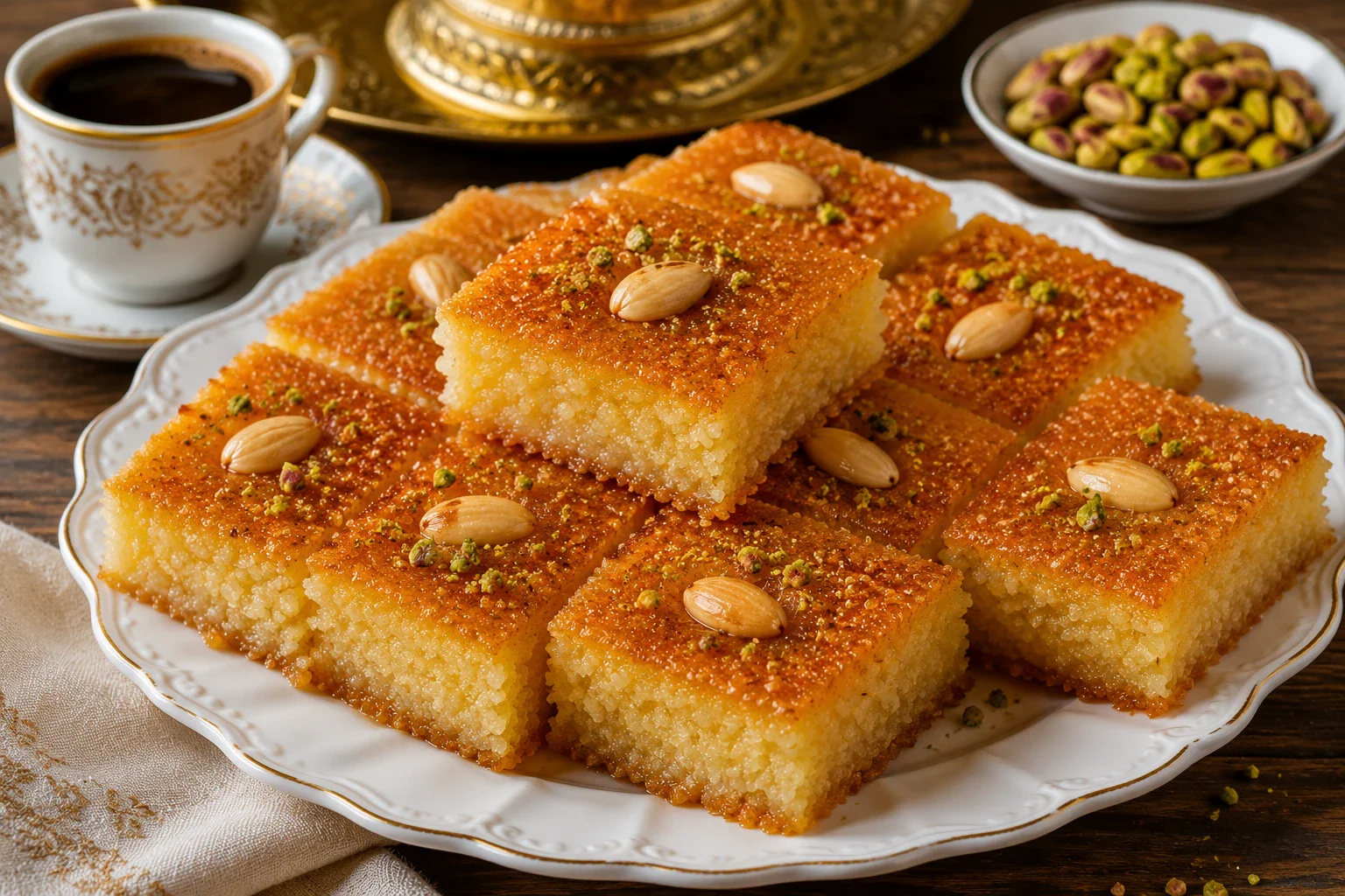 image about طريقة عمل البسبوسة المرملة في المنزل.. أسرار القوام الهش والطعم اللذيذ مثل المحلات