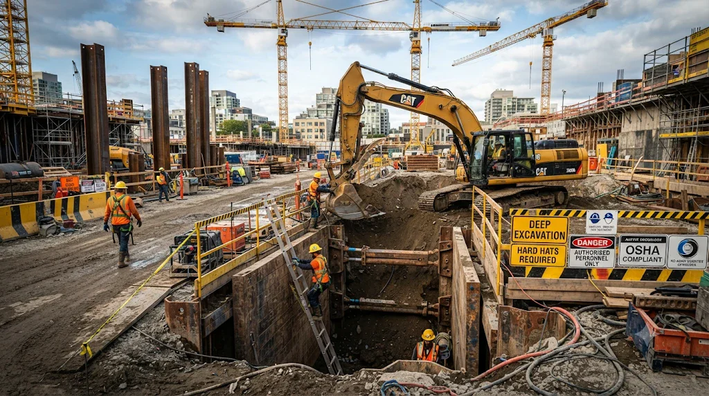 image about أعمال الحفر (Excavation Work): المخاطر وإجراءات السلامة وأفضل الممارسات في مواقع العمل