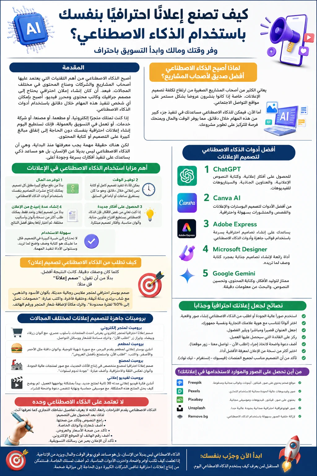 image about كيف تصنع إعلانًا احترافيًا بنفسك باستخدام الذكاء الاصطناعي؟ وفر وقتك ومالك وابدأ التسويق باحتراف المقدمة