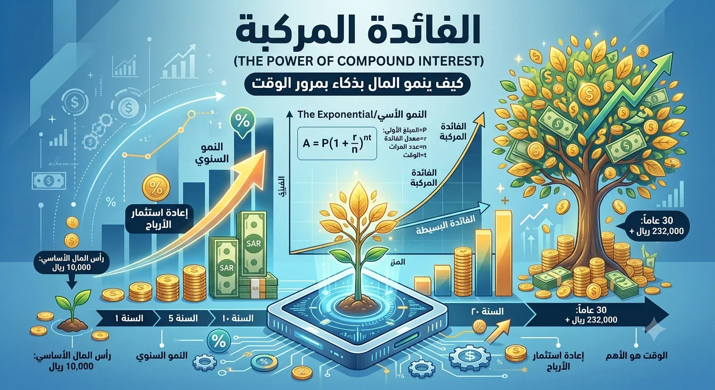image about قوة الفائدة المركبة: كيف تبني ثروة مستدامة بمبالغ صغيرة؟