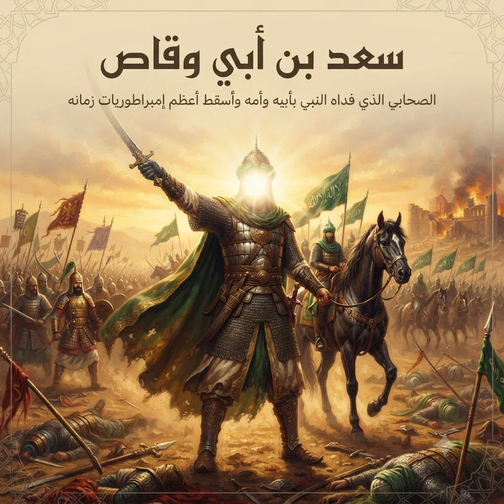 image about سعد بن أبي وقاص.. الصحابي الذي فداه النبي بأبيه وأمه وأسقط أعظم إمبراطوريات زمانه.