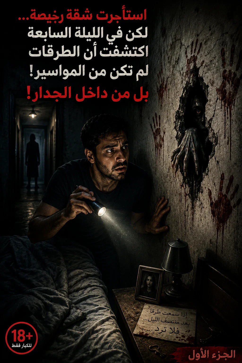 image about 🔞 للكبار فقط | استأجرت شقة رخيصة... لكن في الليلة السابعة اكتشفت أن الطرقات لم تكن تأتي من المواسير، بل من داخل الجدار! (الجزء الأول)