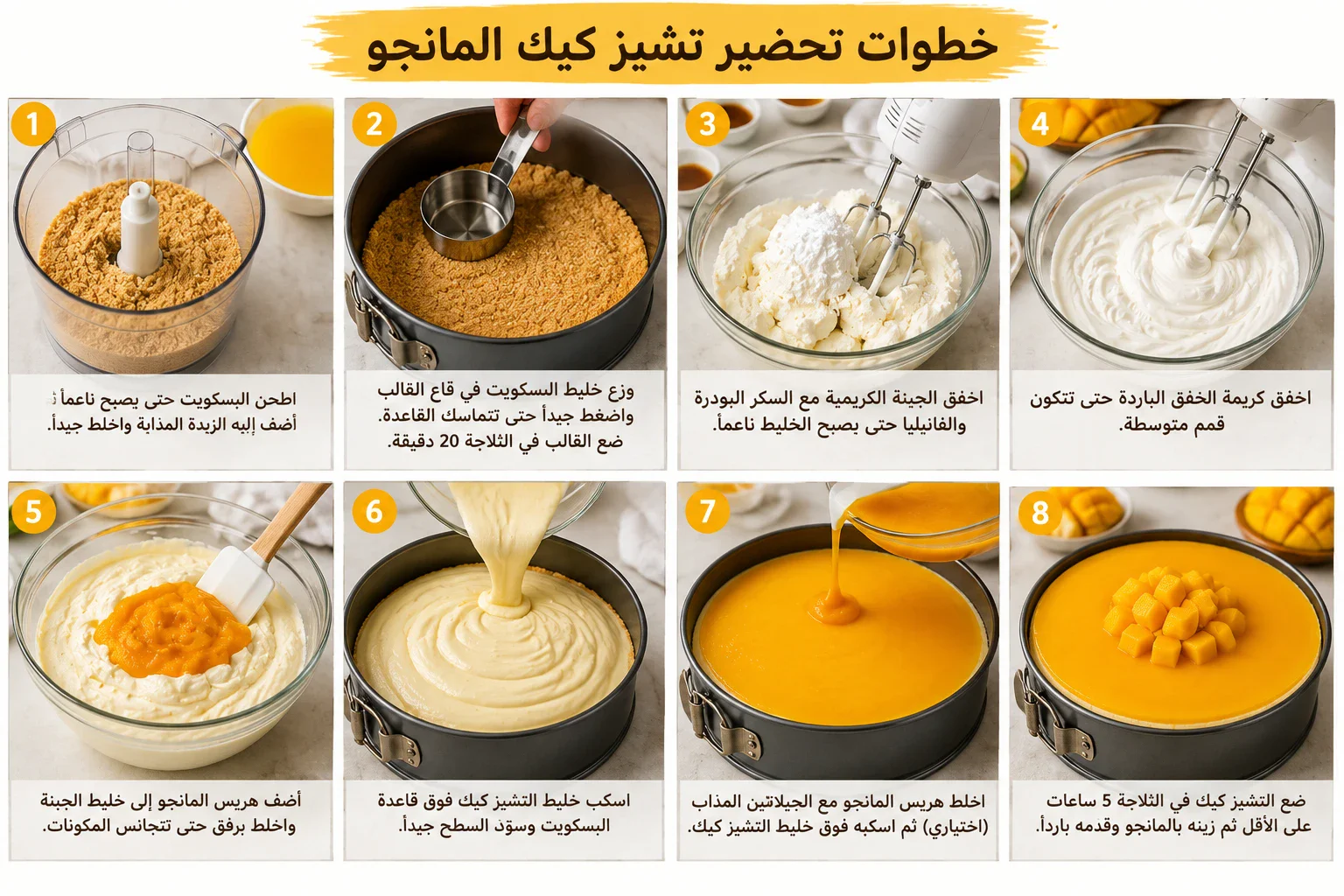 image about طريقة عمل تشيز كيك المانجو في المنزل