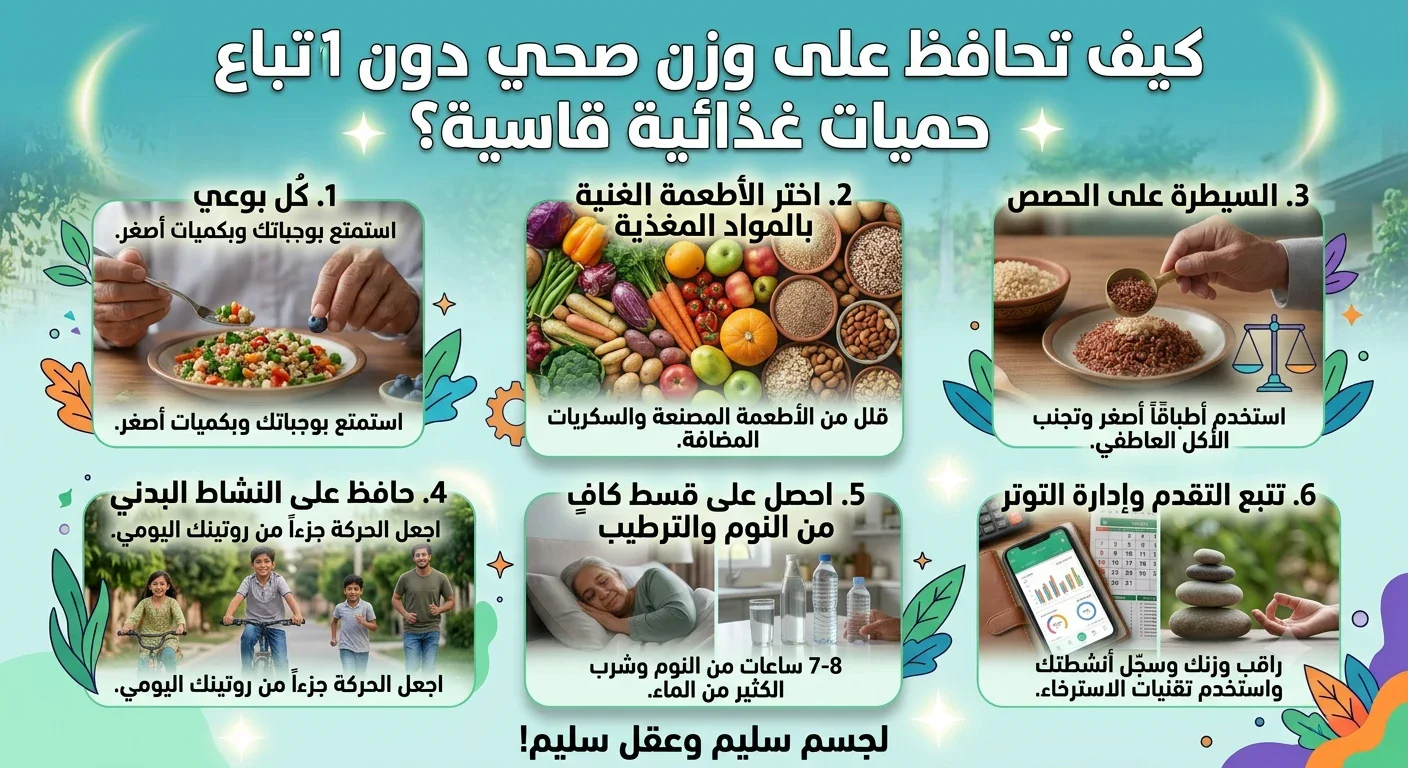 image about كيف تحافظ على وزن صحي دون اتباع حميات غذائية قاسية؟