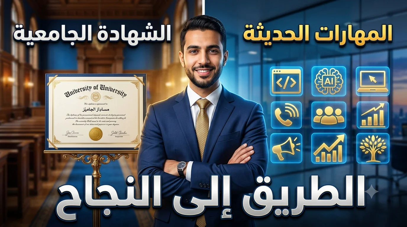 image about أهمية اكتساب المهارات بجانب الشهادة: مفتاح النجاح في سوق العمل الحديث