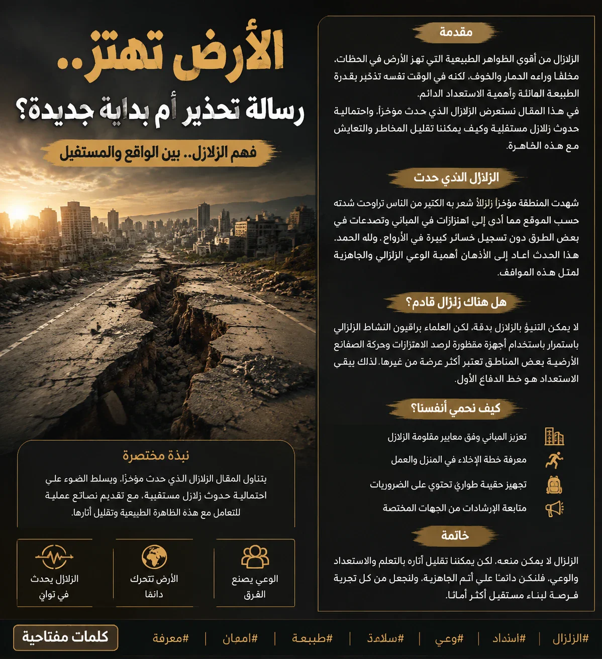 image about الزلزال الأخير يثير التساؤلات.. ماذا نعرف عن الزلازل وكيف نحمي أنفسنا؟