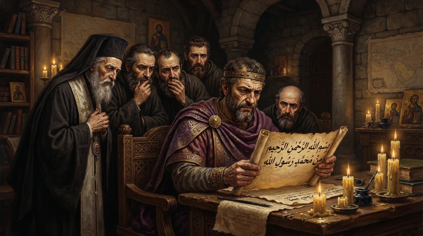 image about قصة لقاء هرقل وأبي سفيان: الحوار الذي كشف حقيقة النبي محمد 