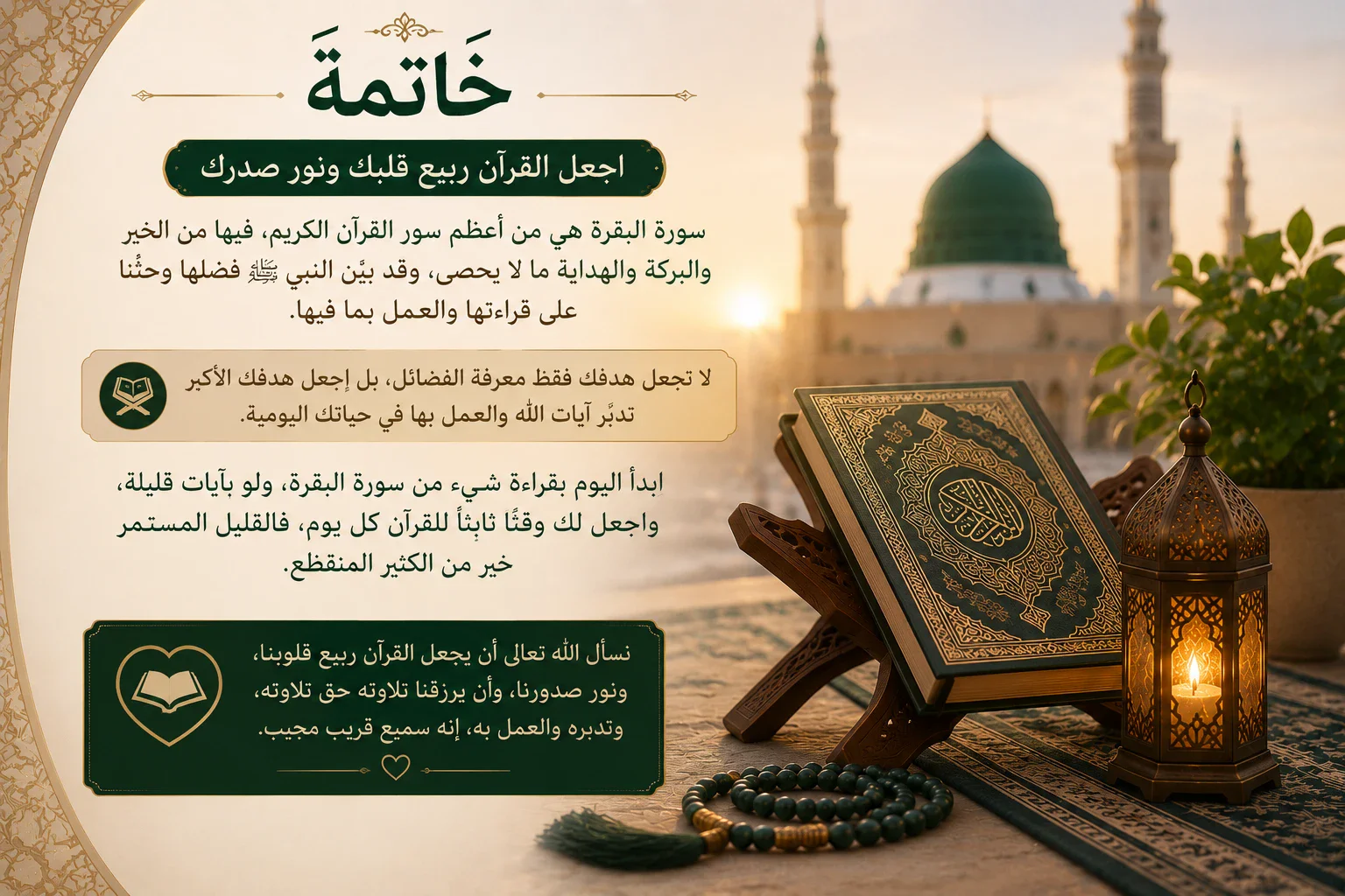 image about فضل سورة البقرة وأثرها في حياة المسلم وأهم فضائلها في السنة✨️