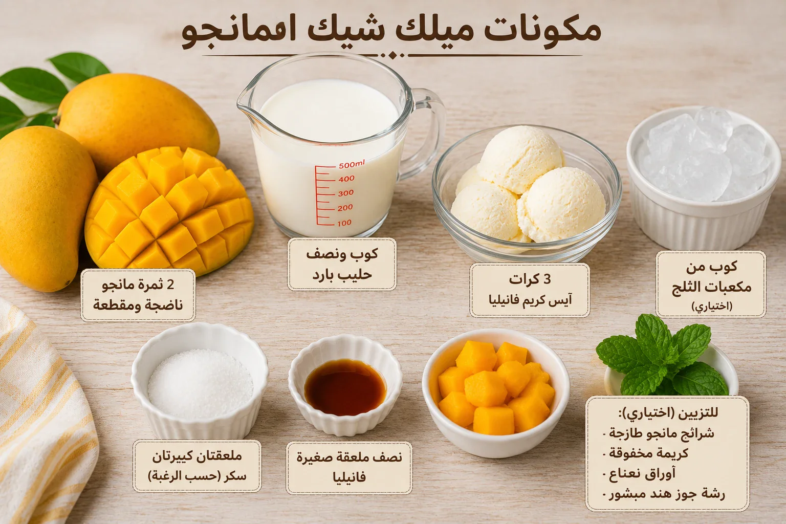 image about طريقة عمل ميلك شيك المانجو في المنزل 