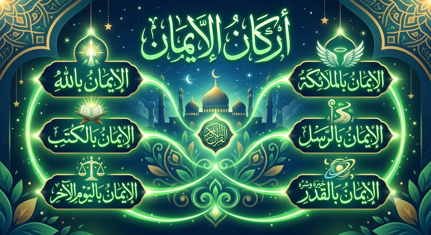 image about أركان الإيمان: ركائز العقيدة الإسلامية وطريق الهداية