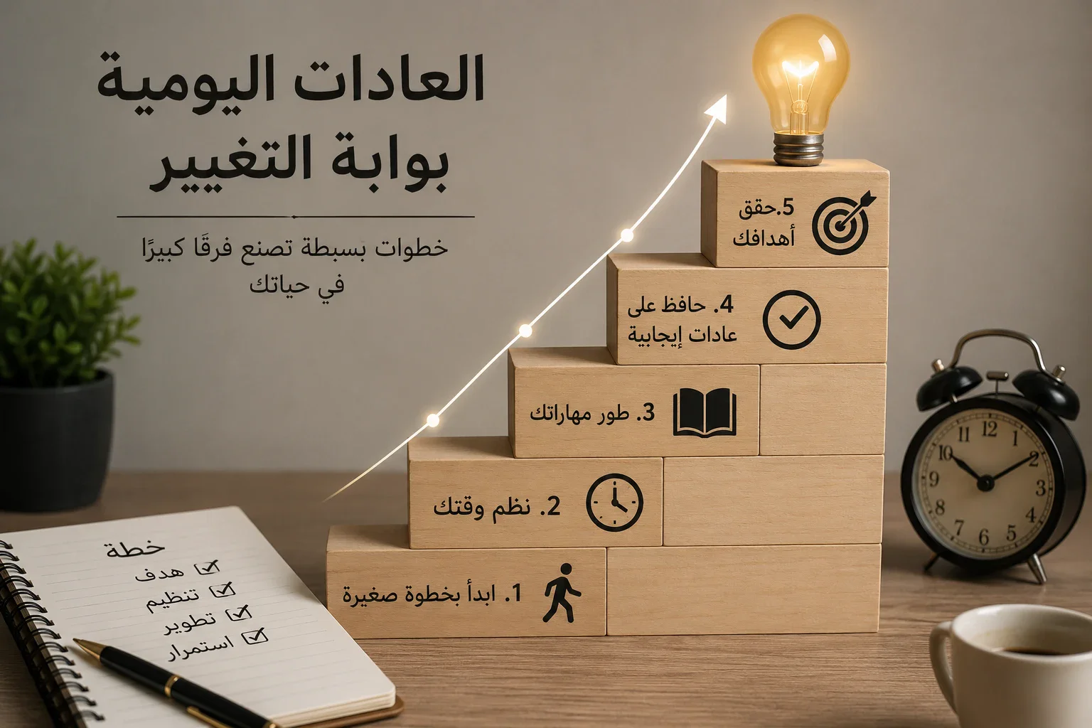 image about «من العادات الصغيرة إلى الإنجازات الكبيرة: خطوات نحو حياة أفضل»