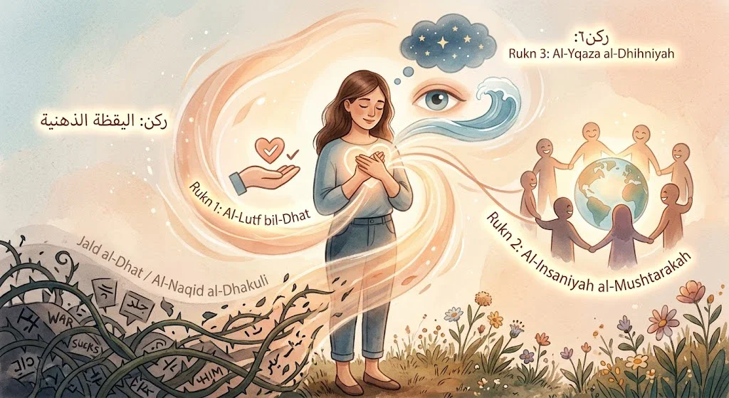 image about التعاطف مع الذات (Self-Compassion): الفن النفسي لمصادقة الذات والتحرر من الصوت الداخلي الناقد