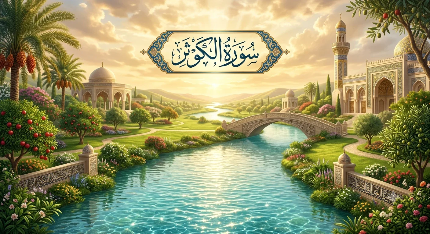 image about تفسير سورة قريش وسورة الماعون وسورة الكوثر
