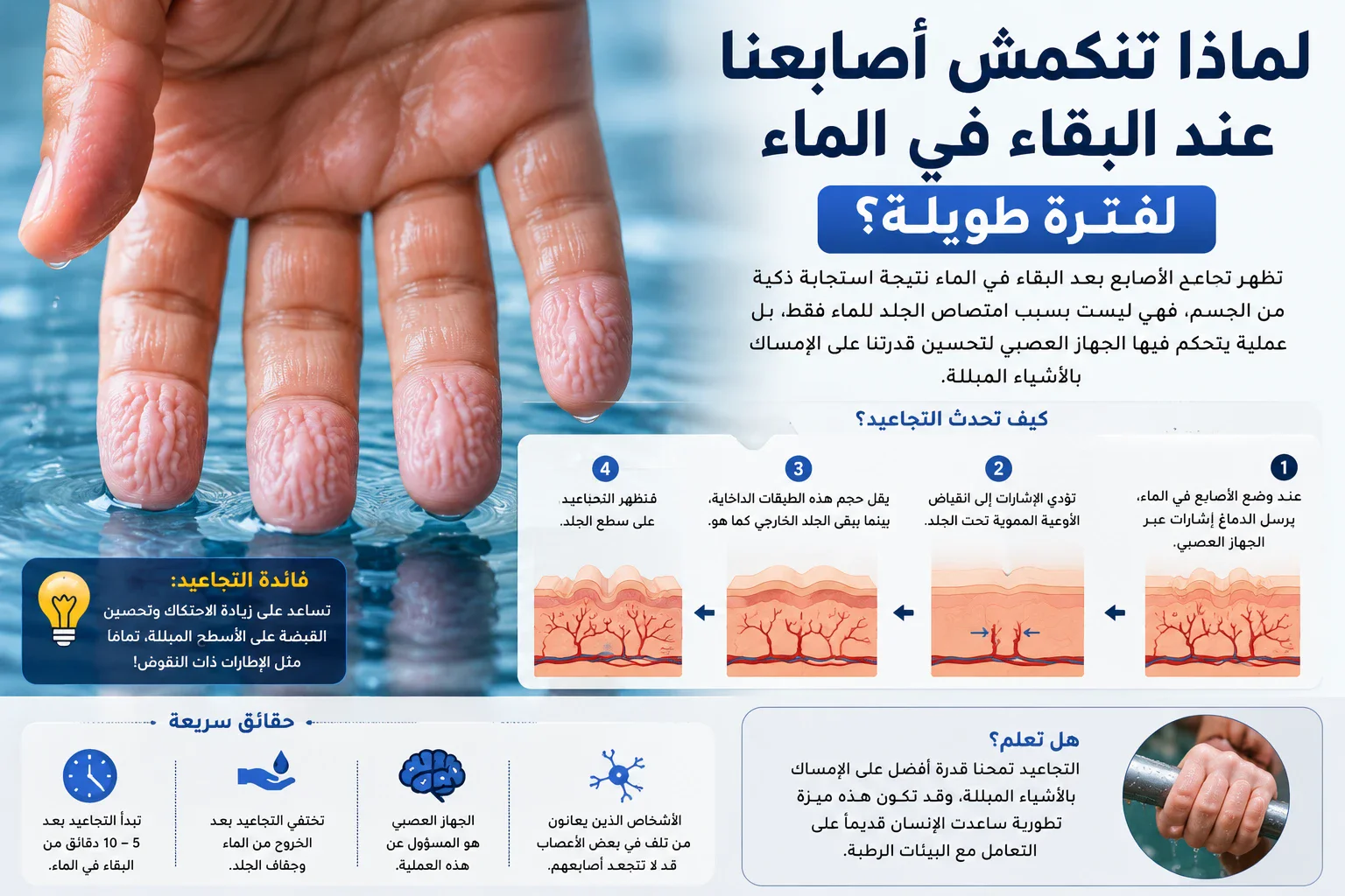 image about لماذا تنكمش أصابعنا عند البقاء في الماء لفترة طويلة؟ الحقيقة العلمية التي قد تفاجئك