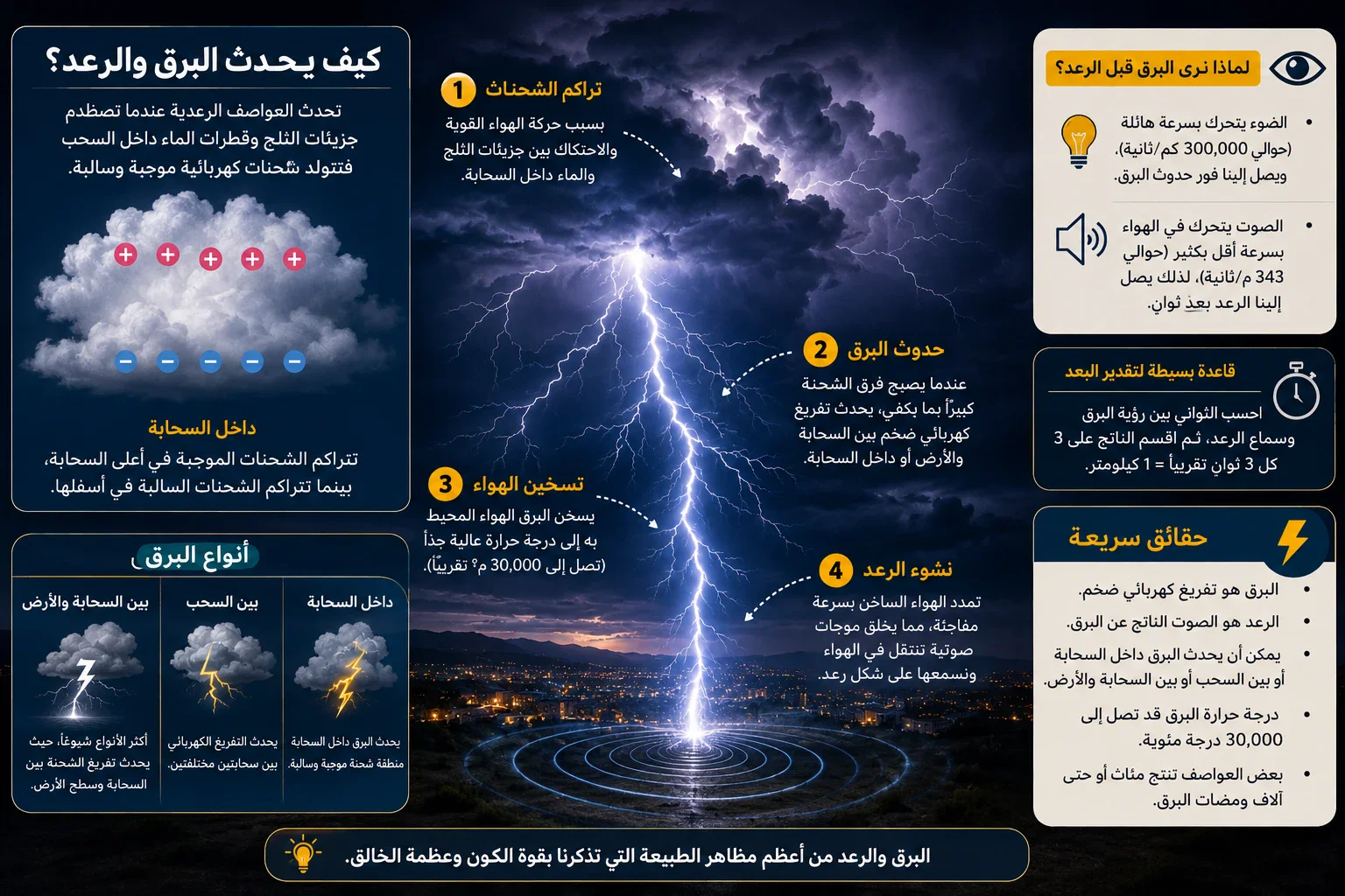 image about ⚡ كيف يحدث البرق والرعد؟ وما الفرق بينهما؟ أسرار العاصفة الرعدية