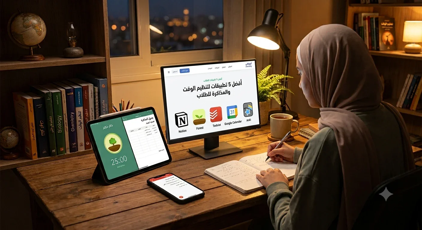 image about أفضل 5 تطبيقات مجانية لتنظيم الوقت والمذاكرة وزيادة التركيز للطلاب.