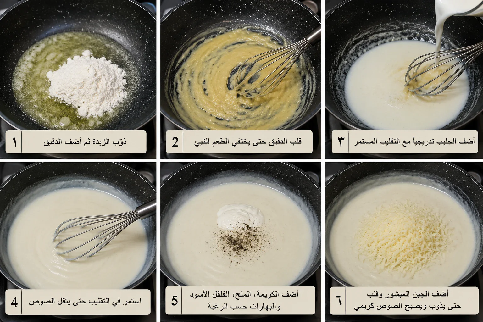 image about طريقه عمل المكرونه وايت صوص بالفراخ