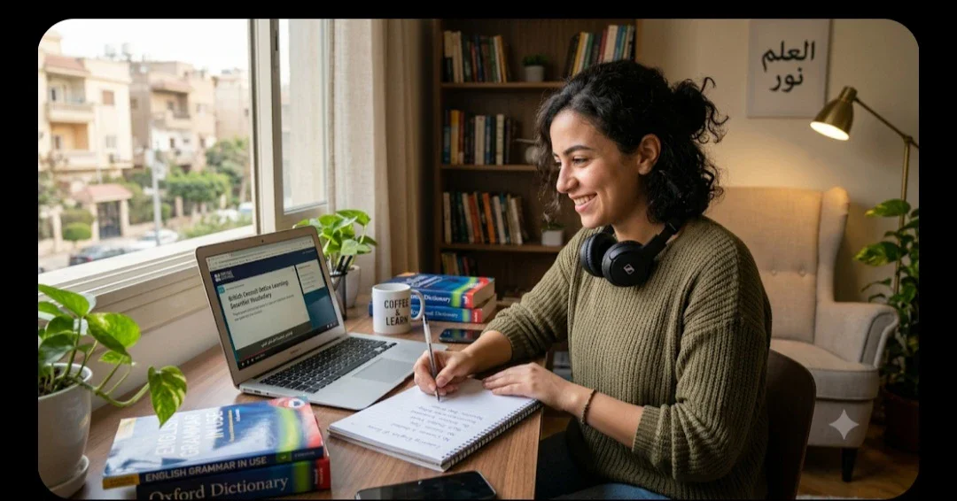 image about كيف تتعلم الإنجليزية من المنزل بدون كورسات؟ خطة عملية من الصفر إلى الطلاقة