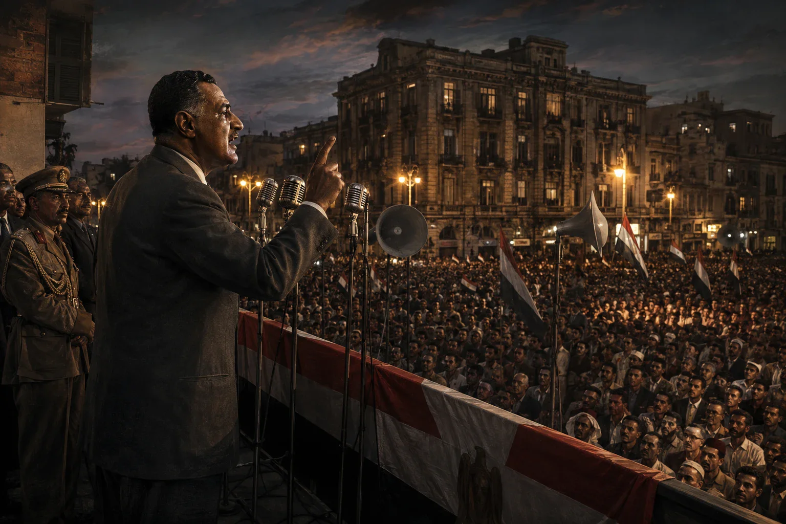 image about عبد الناصر يؤمم القناة: اللحظة التي تحدت فيها مصر بريطانيا وفرنسا وإسرائيل معاً