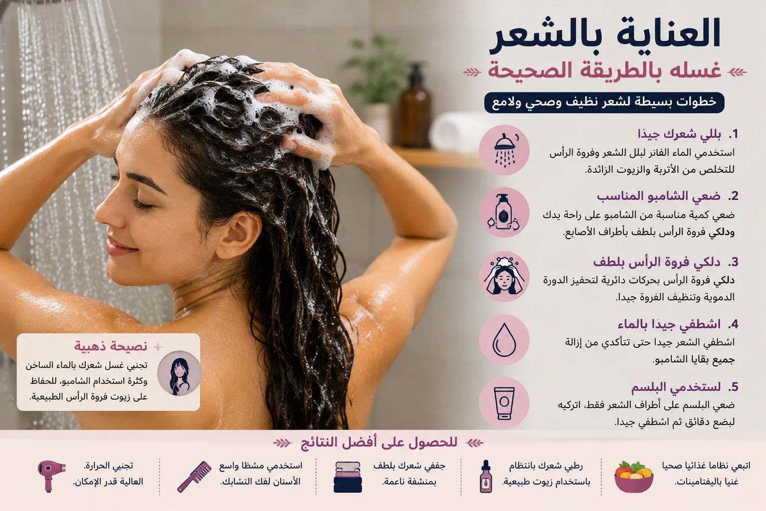 image about العناية بالشعر: أفضل الطرق للحفاظ على شعر صحي ولامع