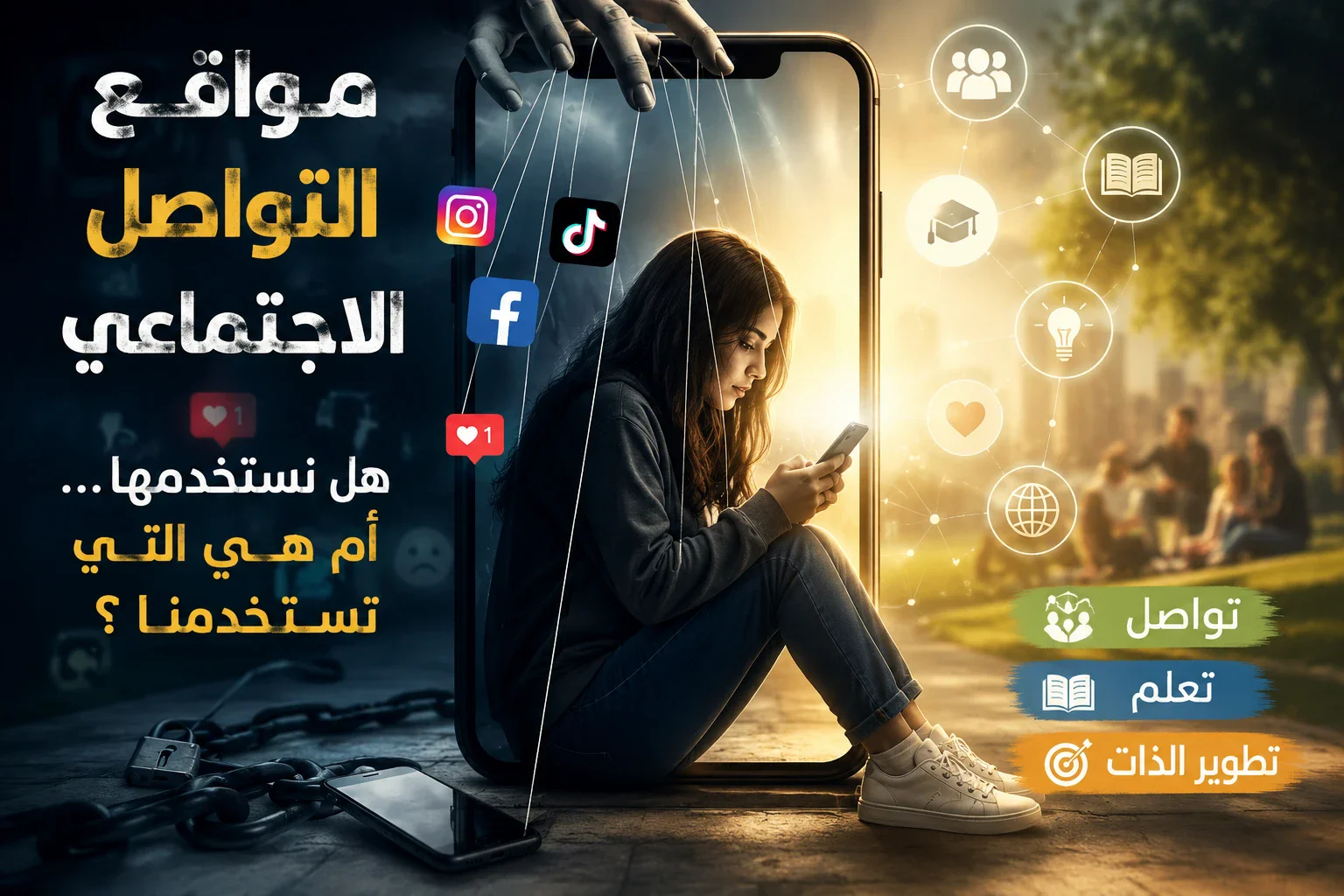 image about مواقع التواصل الاجتماعي: هل نستخدمها… أم هي التي تستخدمنا؟