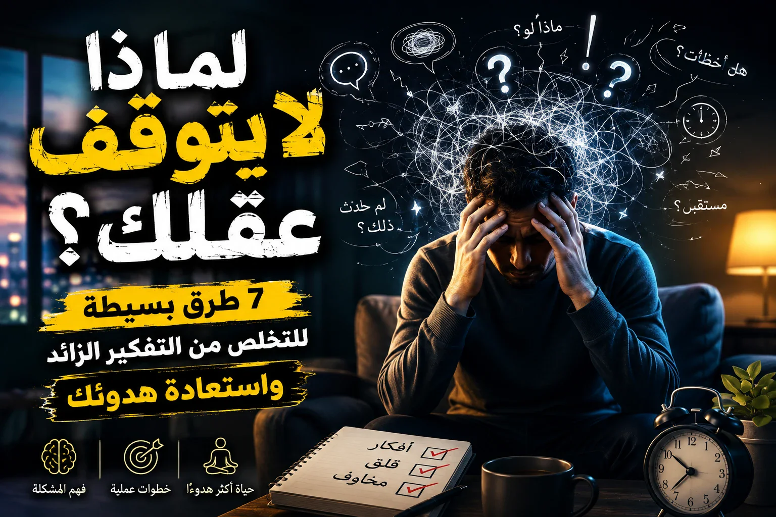image about التنخلص من التفكير الزائد 