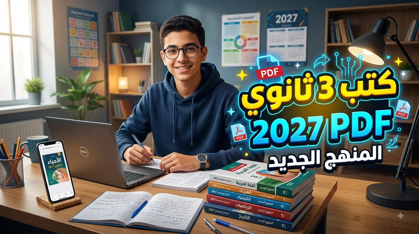 image about الصف الثالث الثانوي 2027: المواد الدراسية ودليل المنهج وتحديثات كتب 
