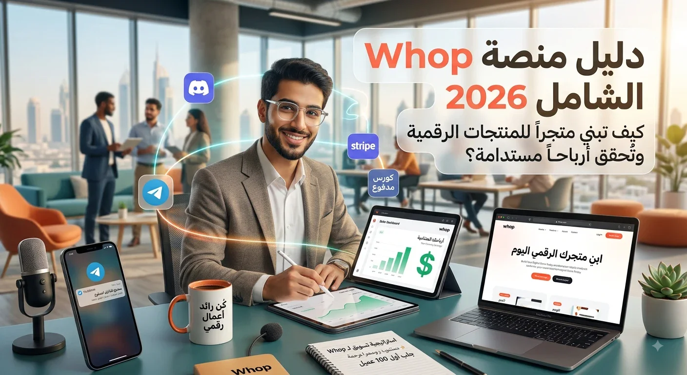 image about دليل منصة Whop الشامل 2026: كيف تبني متجراً للمنتجات الرقمية وتُحقق أرباحاً مستدامة؟