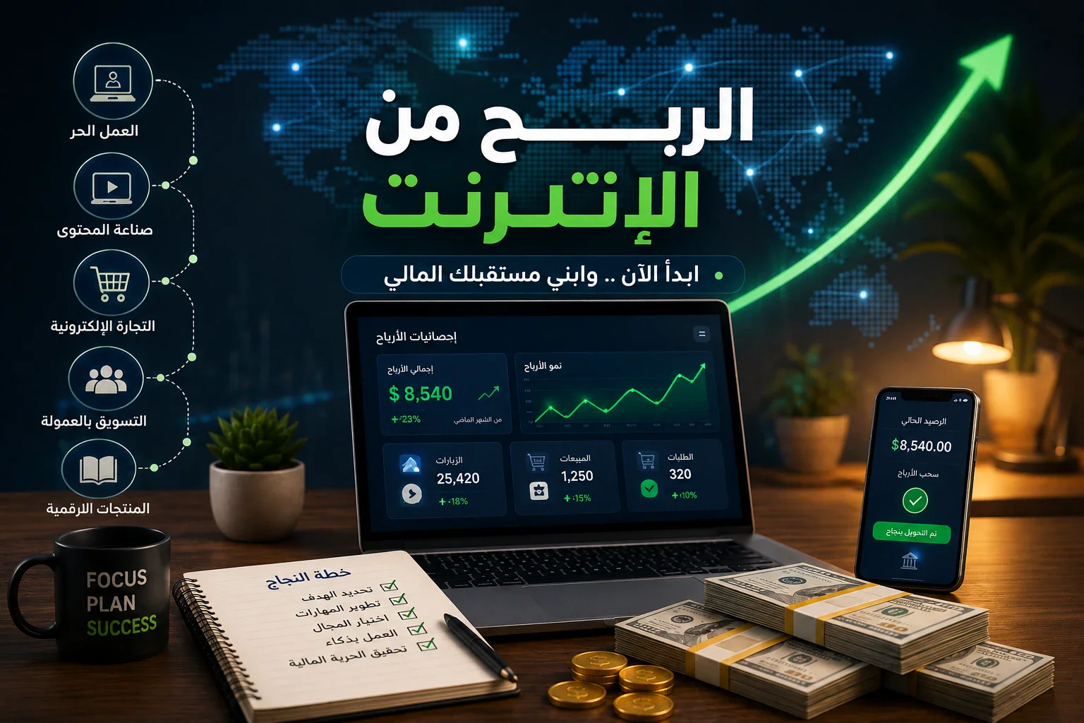 image about الربح من الإنترنت في 2026: أفضل الطرق الحقيقية للمبتدئين بدون وعود وهمية