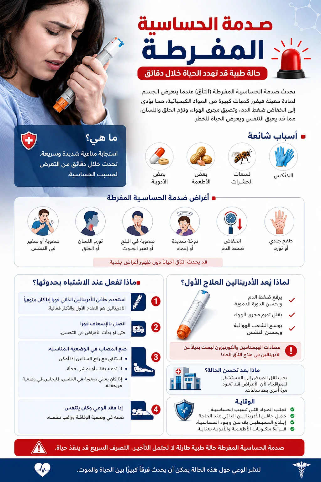 image about 🚨 صدمة الحساسية المفرطة: أعراض خطيرة وكيف تنقذ حياة؟