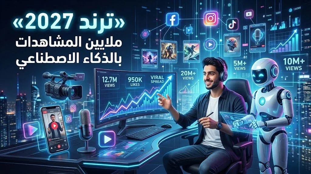 image about ترند المحتوي 2027: كيف تصنع محتوى بالذكاء الاصطناعي يحقق ملايين المشاهدات على السوشيال ميديا