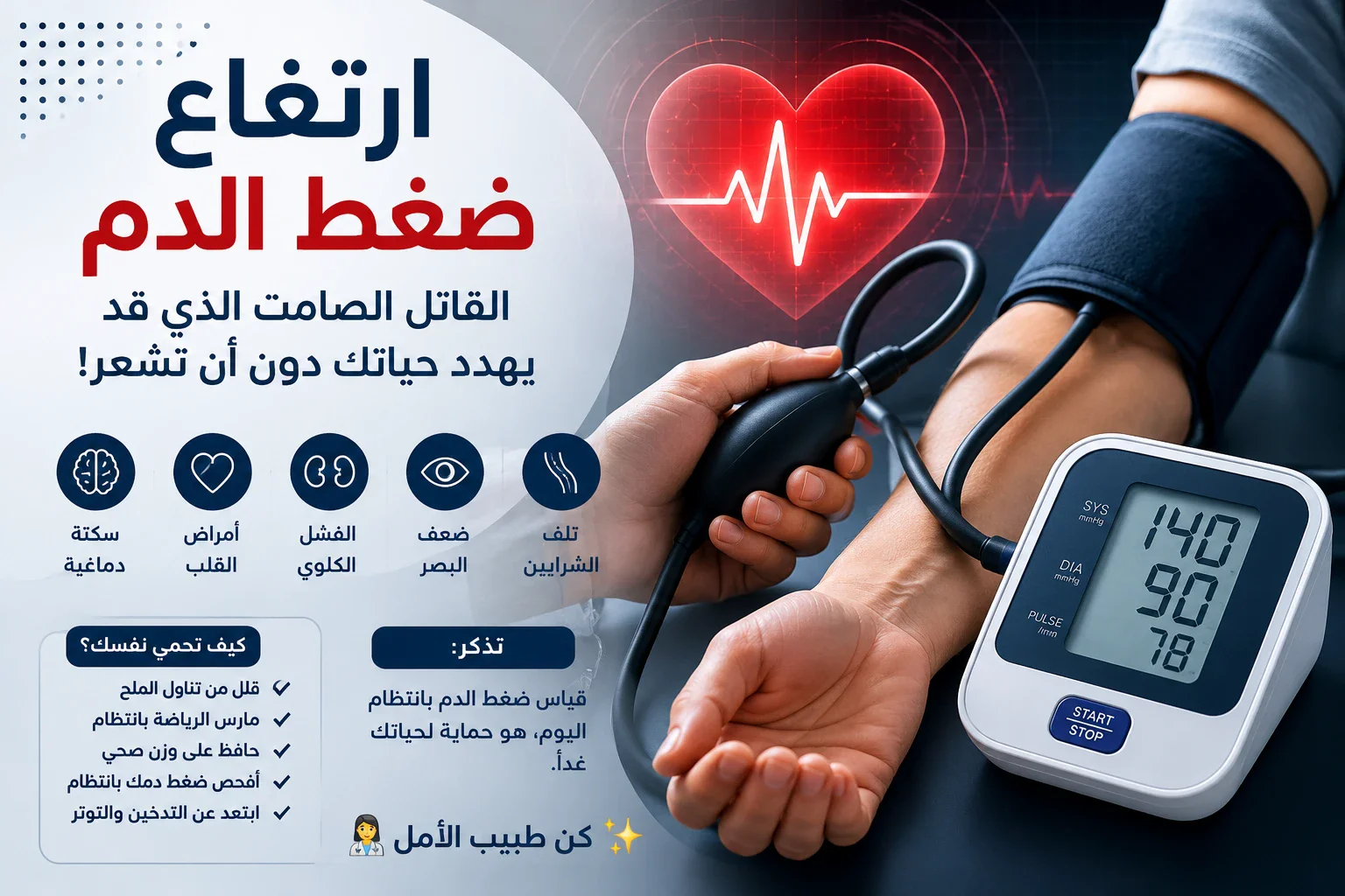 image about 🚨 ارتفاع ضغط الدم.. القاتل الصامت الذي قد يهدد حياتك دون أن تشعر!